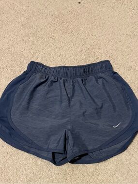 Nike Women’s Navy/gray Athletic Shorts with Swoosh